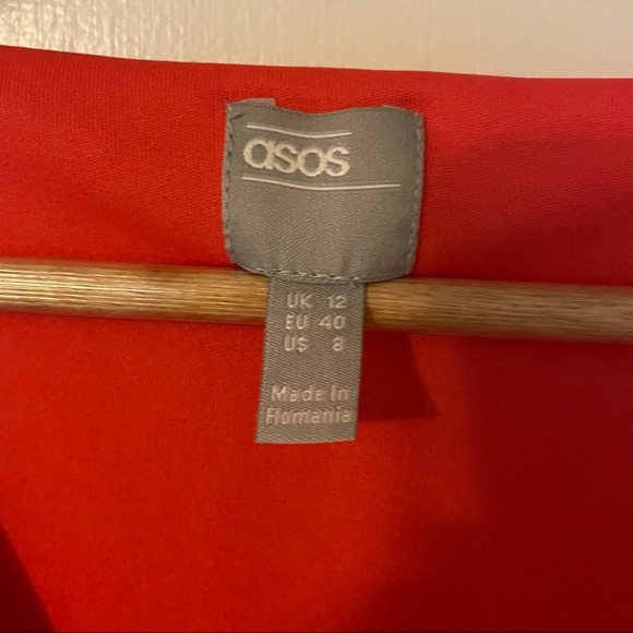 ASOS DESIGN cape back dipped hem midi dress - Picture 6 of 7